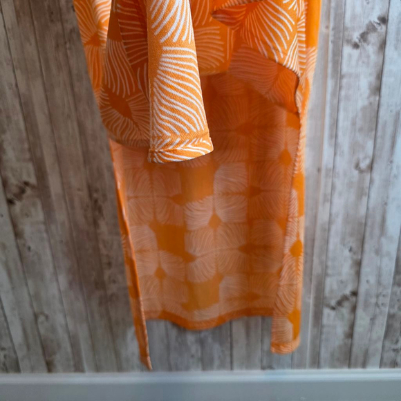 Women's U.S. Polo Assn.‎ Dress Size M Orange White - Picture 6 of 12